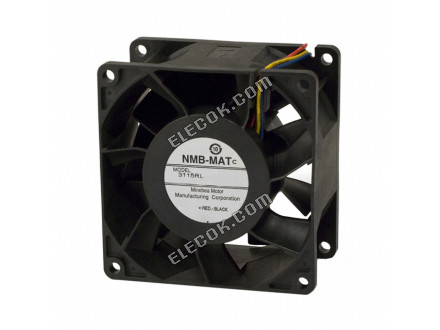 NMB 3115RL-04W-B90-E00 12V 2.7A 32.4W 2wires Cooling Fan 