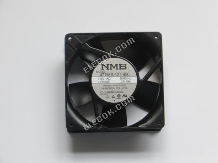 NMB 4715FS-12T-B50 AC115V 50/60HZ 0.21A/0.19 Terminal Plug Cooling Fan 