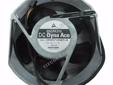 Sanyo 109E5712GE5J4 12V 1.9A 22.8W 3wires Cooling Fan 
