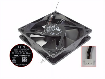 Delta Electronics DFB310212JN0T Server - Square Fan, DC 12V 0.8A, 3-wire 