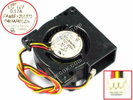 Panaflo / Matsushita FAL8F12LLSD Servidor - Turbinas Ventilador bw50x50x20, w260x3x3, 12V 0,17A 3 cables 