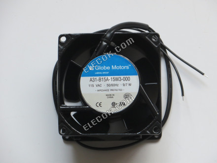 Globe Motors A31-B15A-15W3-000 115V 9/7W 2wires Cooling Fan 