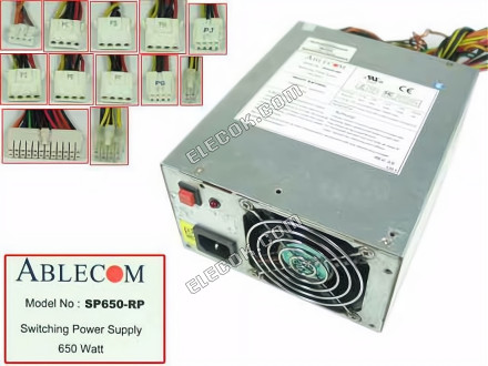 Ablecom SP650-RP Servidor - Fonte De Alimentação 650W, SP650-RP, Usado 