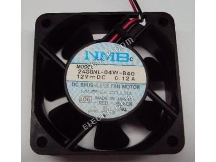 NMB 2408NL-04W-B40 12V 0.12A 2선 냉각 팬 