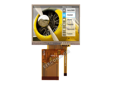 NHD-3.5-320240MF-ASXN#-T Newhaven Display TFT Displays &amp; Accessories 3.5" 320x240 Pix WHT 76.9 x 63.9 x 4.4mm