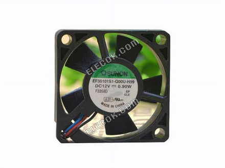 SUNON EF35101S1-Q00U-H99 12V 0.90W 3 wires Cooling Fan 