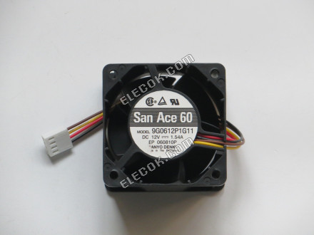Sanyo Denki 9G0612P1G11 Servidor-quadrado Ventilador 9G0612P1G11 4 fios 