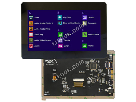 HTT70G-TPC-BLM-B0-H6-CH-V5 Matrix Orbital HDMIHEADER BEZEL BACKLIGHT TOUCH display panel 7" 