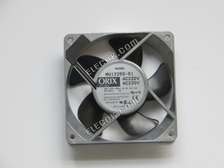 ORIX MU1225S-51 AC 220/230V 50/60HZ Kühllüfter mit sockelanschluss generalüberholt 