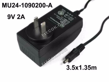 LEI / Leader MU24-1090200-A2 AC Adapter - 新しいオリジナル9V 2A, 3.5x1.35mm, US 2-Pin 