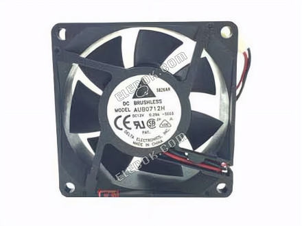 Delta Electronics AUB0712H Server - Square Fan SE03, sq70x70x25mm, 40x2wx2p, DC 12V 0.29A 2-wire 