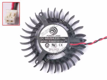 Power Logic PLB05010S12H-3 12V 0.27A 9800GT 7800GTX 4wires Cooling Fan 