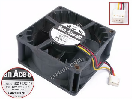 Sanyo 9G0812G103 12V 1.1A Cooling Fan 