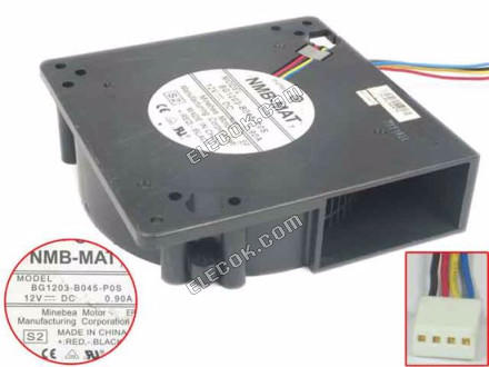 NMB BG1203-B045-P0S 12V 0.9A 4wires Cooling Fan 