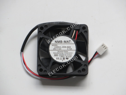 NMB Technologies 2406VL-05W-B69-B00 24V 0.10A 3wires Cooling Fan Without Bracket 