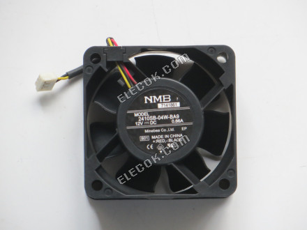 NMB 2410SB-04W-BA9 DC 12V 0.66A 3선 냉각 팬 