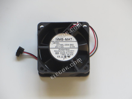 NMB 2410ML-05W-B60 24V 0,17A 2 fili Ventola Di Raffreddamento con nero connettore 