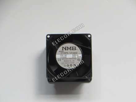 NMB 3115PS-12T-B30 115V AC 50/60Hz 9/7W Ventilateur De Refroidissement avec connexion par prise 