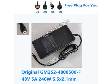 GVE GM252-4800500-F 48V 5A 240W 5.5*2.1mm AC Adapter For Power Supply Charger 