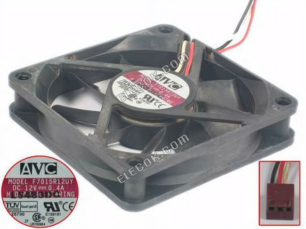 AVC F7015R12UY 12V 0.4A 3wires Hydraulic Cooling Fan 