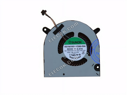 SUNON EG75070S1-1C060-S9A Cooling Fan 023.100GA.0001, P/N 04NYWG, &amp;#x9;dc 5V 0.37A 4-wire 4-pin Bare Fan 
