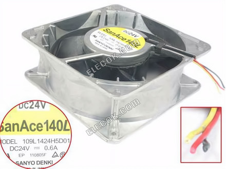Sanyo 109L1424H5D01 24V 0.6A 14.4W 3wires Cooling Fan 