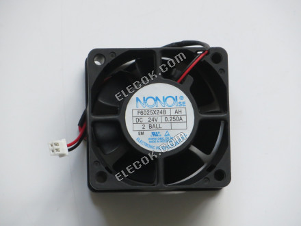 NONOI F6025X24B 24v 0.250A 2wires Cooling Fan 