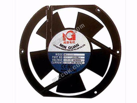 Minquan Motor MQ17250HBL2 Axial 220V 17251 Industriel Køleventilator 