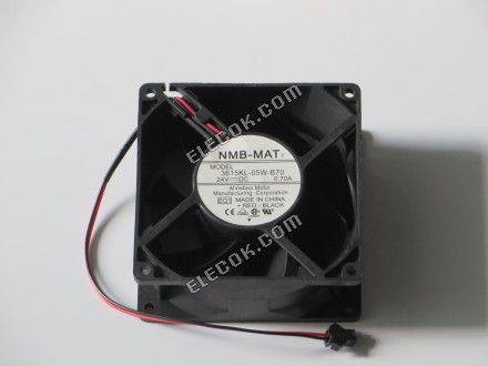 NMB 3615KL-05W-B70 24V 0,7A 2 draden Koelventilator, Gerenoveerd 