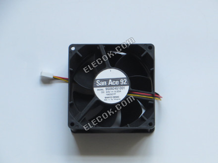 Sanyo 9G0924G1D01 24V 0.55A 3wires Cooling Fan 