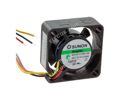 Sunon MC35100V2-000U-G99 5V 0.075A 0.38W 3wires Cooling Fan 