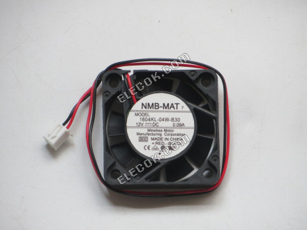 NMB 1604KL-04W-B30-B00 12V 0.09A 0.74W 2wires Cooling Fan 
