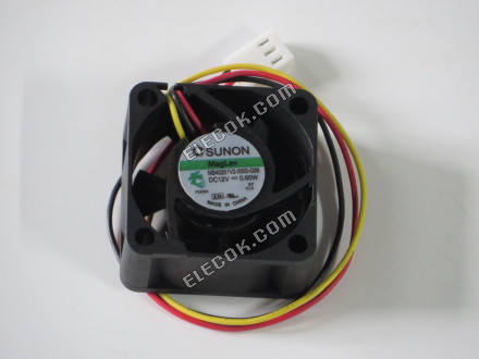 SUNON MB40201V2-0000-G99 12V 0,6W 3 ledninger køleventilator 