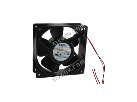Qualtek FAD1-12038DSAW32 24V 0,07A 1,68W 2 kablar Kylfläkt 