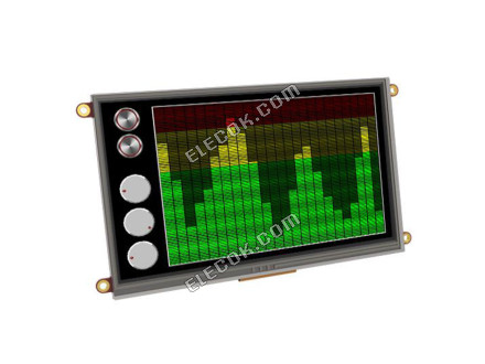 ULCD-70DT-PI 4D Systems Pty Ltd Resistive Graphic Lcd Display Module Transmissive Red, Green, Blue RGB TFT - Color TTL 7" 177.80mm 800 x 480 WVGA 