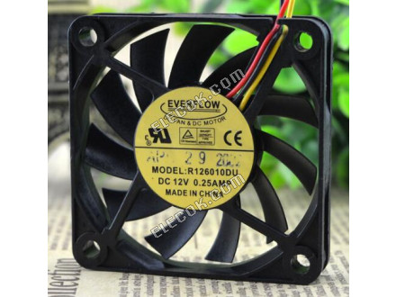 EVERFLOW R126010DU T 12V 0.25A Cooling Fan 