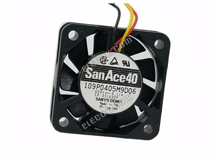 SANYO 109P0405M9D06 5V 0,11A 3 cables Ventilador De Refrigeración 