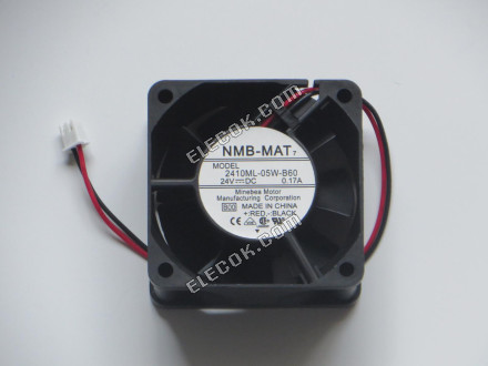 NMB 2410ML-05W-B60 6025 24V 0.17A 2wires fan with white connector 
