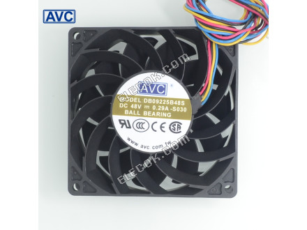 AVC DB09225B48S 48V 0,29A 4 draden Koelventilator 