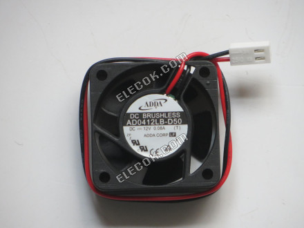 ADDA AD0412LB-D50 12V 0,08A 2 fils Ventilateur De Refroidissement 