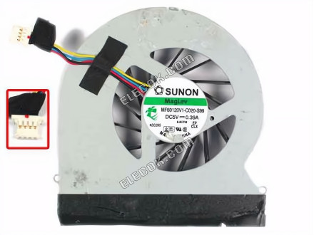 FORCECON MF60120V1-C020-S99 5V 0,5A 4 ledninger Køleventilator 