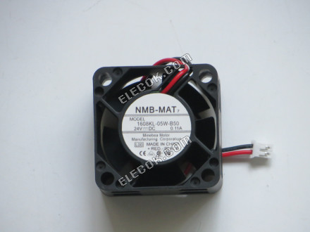 NMB 1608KL-05W-B50-L00 24V 0.11A 1.92W 2wires Cooling Fan 