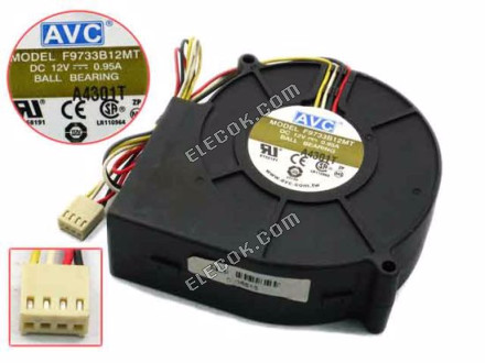 AVC F9733B12MT 12V 0.95A Ball Cooling Fan 