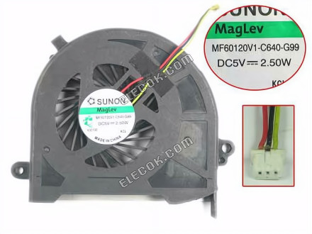 SUNON MF60120V1-C640-G99 Cooling Fan DC 5V 2.50W 3-wire 