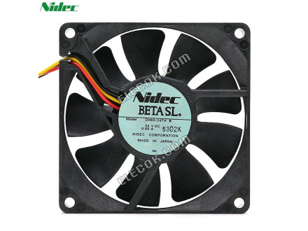 Nidec D08G-24TH 09 24V 0.09A 2wires cooling fan 