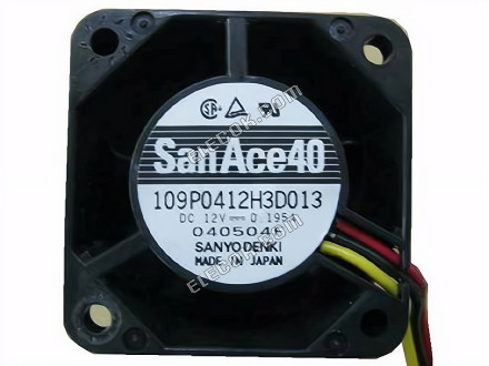 Sanyo 109P0412H3D013 12V Cooling Fan 