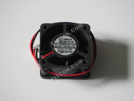 YOUNG LIN DFS402012H 12V 1.6W 2線冷却ファン