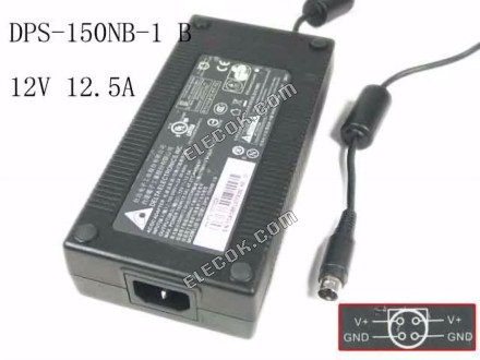 Delta Electronics DPS-150NB-1 B AC Adapter 5V-12V DPS-150NB-1 B, P/N 101700261, Usado 