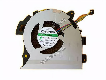 SUNON MF75070V1-C231-S9A Wentylator Chłodzący DC 5V 2,25W Bare Wentylator 4 przewody 