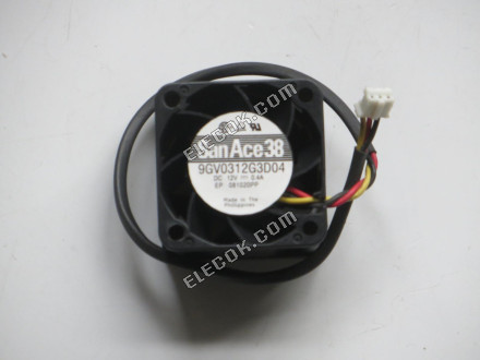 SANYO 9GV0312G3D04 12V 0.4A 3線冷却ファン